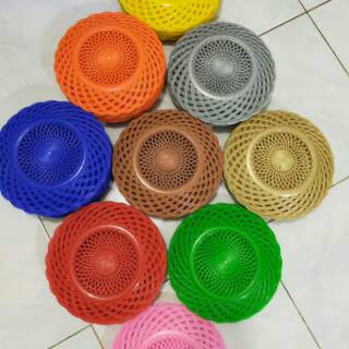 Jual Per Lusin Piring Plastik Rotan Anyaman Piring Lidi Plastik Tempat