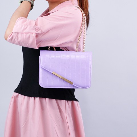 [BISA COD] Tas Selempang Slempang Sling Bag Elegan Rantai Bahu Pesta Kondangan Wanita Cocok Untuk Ootd