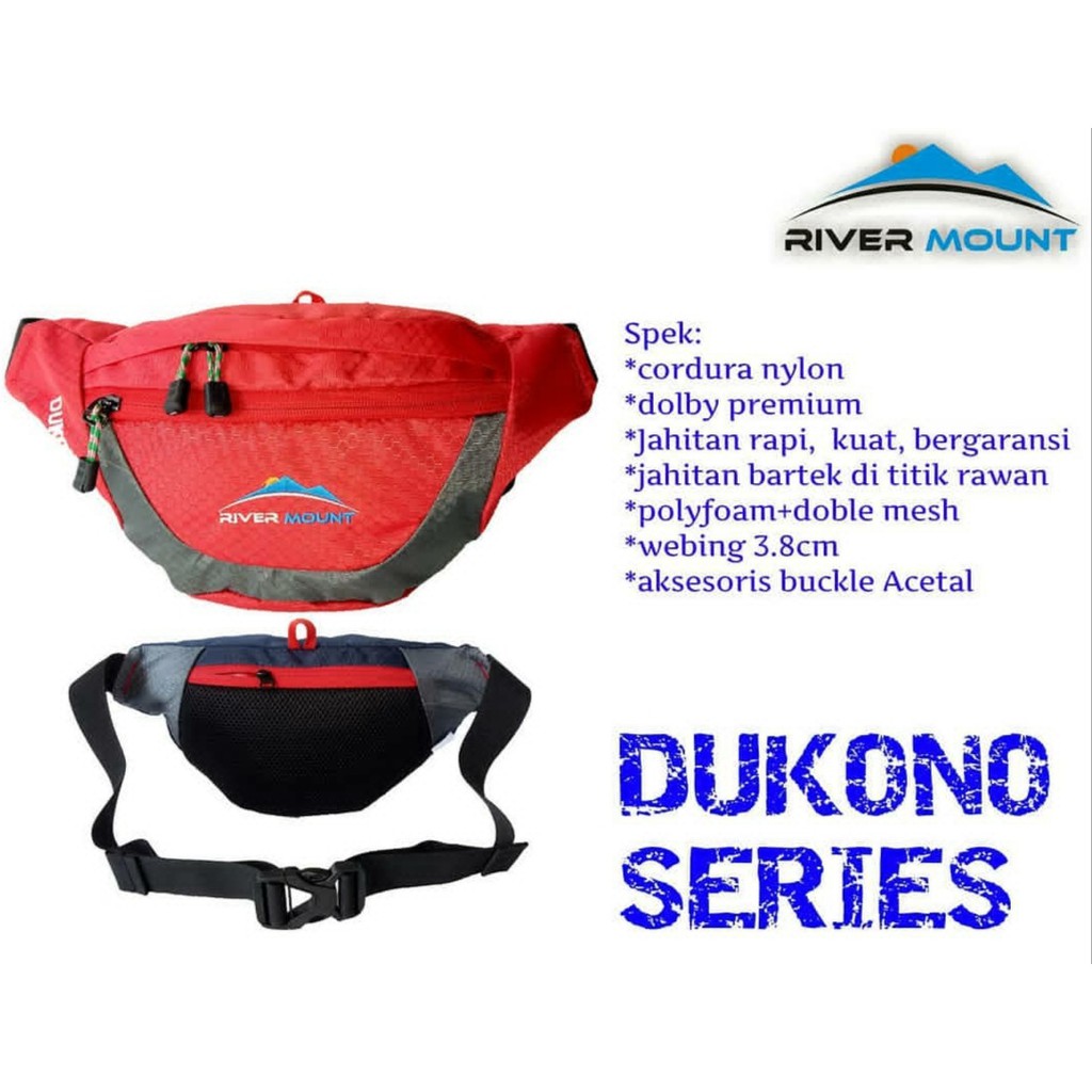 Tas Selempang Pinggang River Mount Dukono Waistbag Slingbag