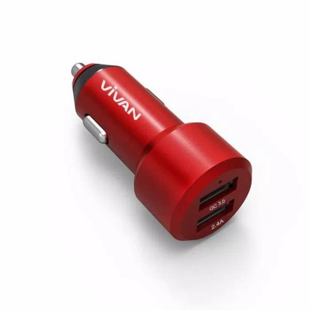 Vivan CQ01S Dual usb car charger mobil QUALCOMM 3.0 Fast Charging