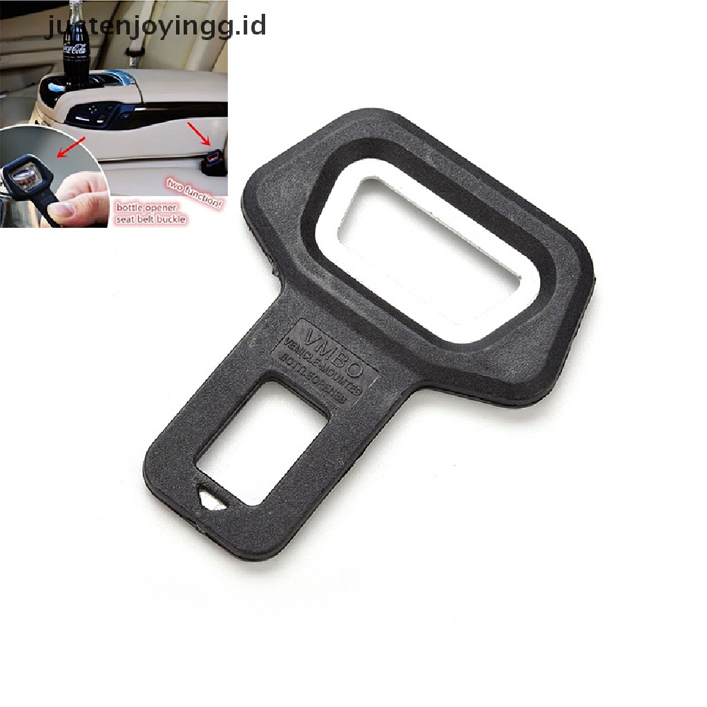 // justenjoyingg.id // 1PC Universal Car Auto Bottle Opener Seat Belt Buckle Alarm Stopper Clip Clamp ~