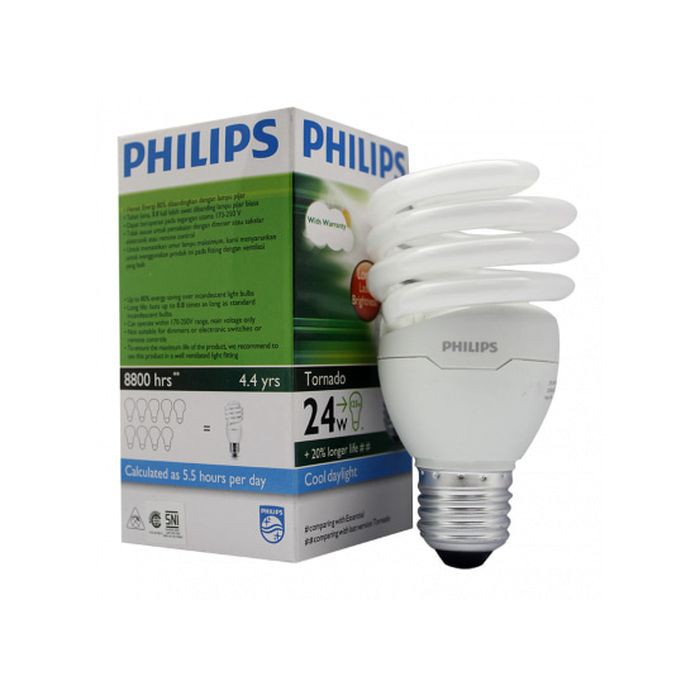 Lampu Spiral Philips Tornado 5W 8W 12W 15W 20W 24W 27W