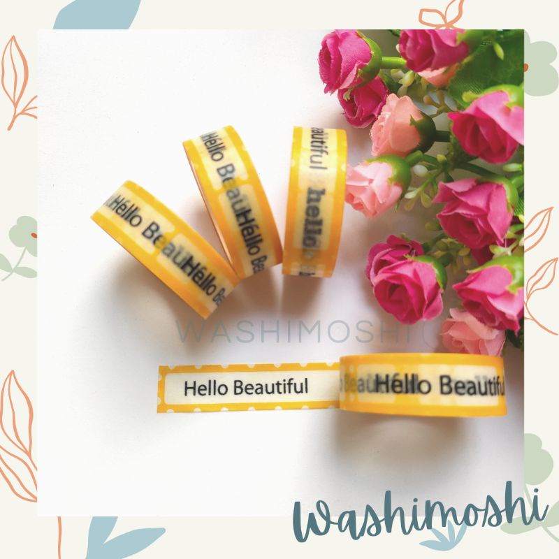 

Washimoshi Masking Washi Tape Beautiful Word Design