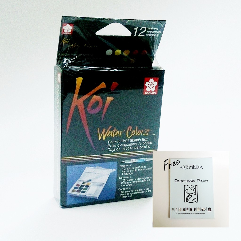 

SAKURA KOI WATERCOLOR POKET - 12 warna