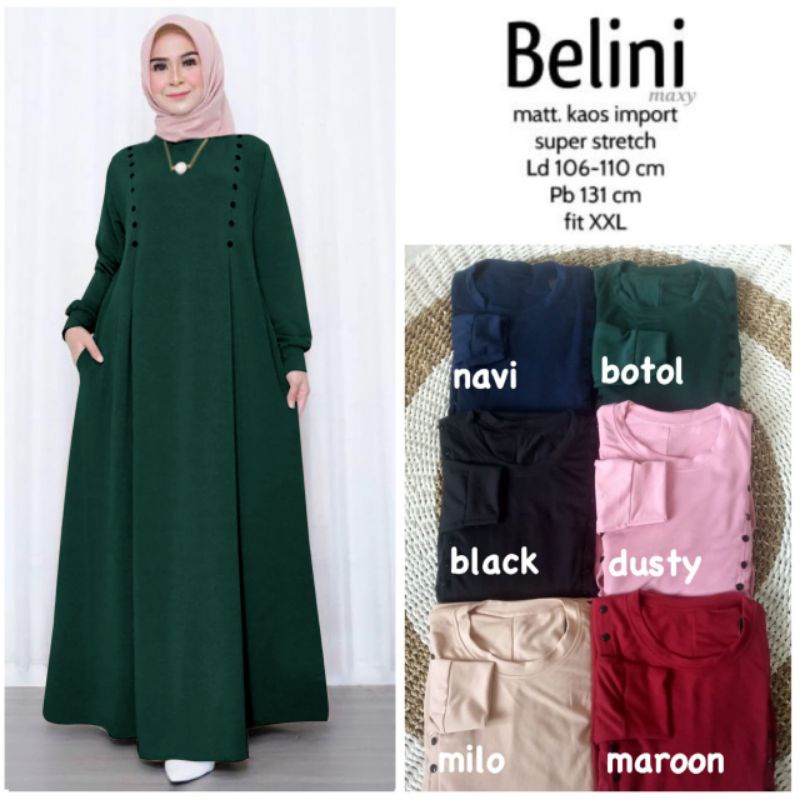 Belini Maxy - Gamis Babyterry Import LD106 / Gamis Kaos Import / 227-5665