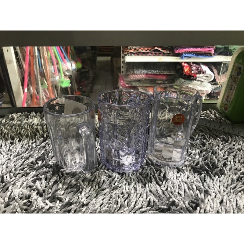 Gelas mika kristal gagang Premium - Gelas gagang bening