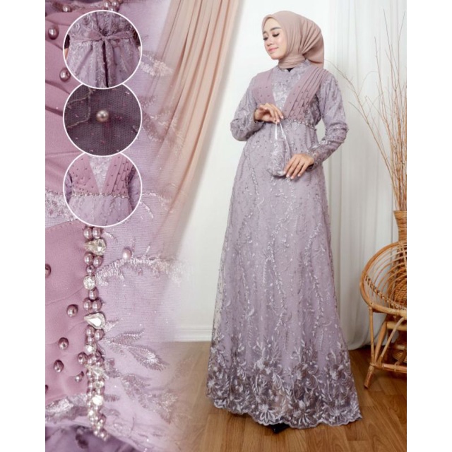 Gamis Azalea Payet Free Masker Original Butik