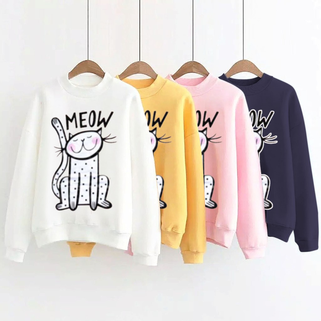 Bess - Sweater Murah Wanita / Sweater Lengan Panjang MEOW BINTIK