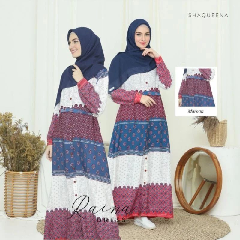 RAINA DRESS BY SHAQUEENA SIZE S GAMIS SAJA ORIGINAL BRANDED