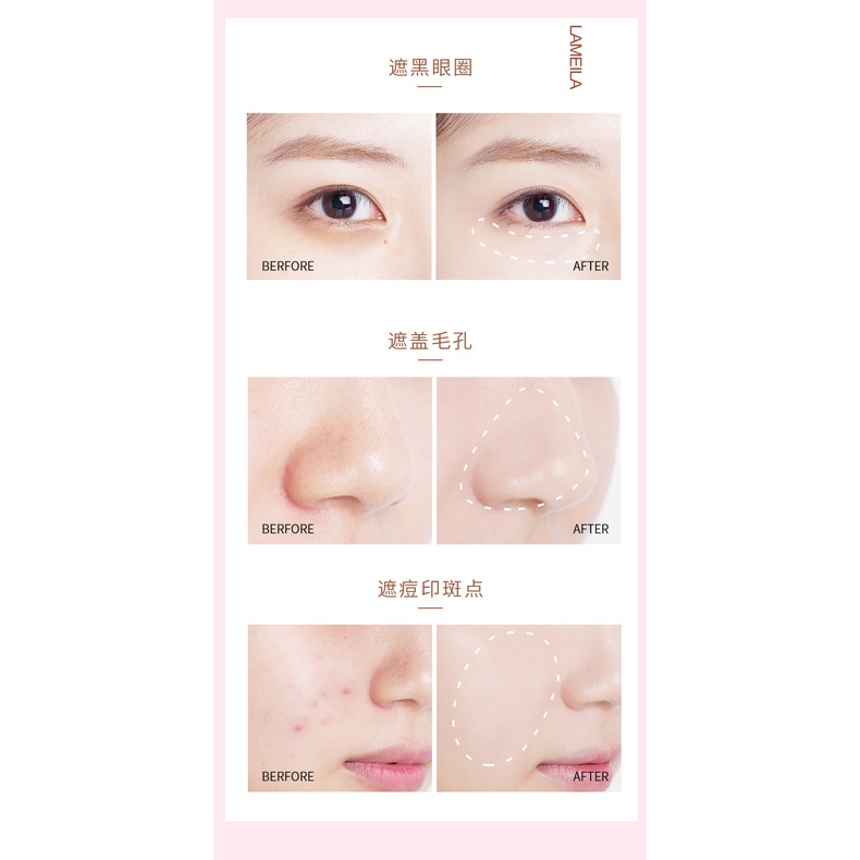 Lameila Cover Make Up Protection Concealer Penutup Noda Pada Wajah 1039