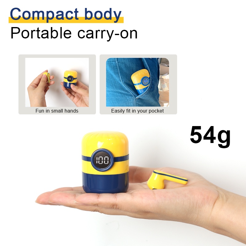 GROTIC Mi22 Headset Bluetooth Earphone TWS Karakter Earbuds True Wireless Stereo Touch Sensor LED Display-5