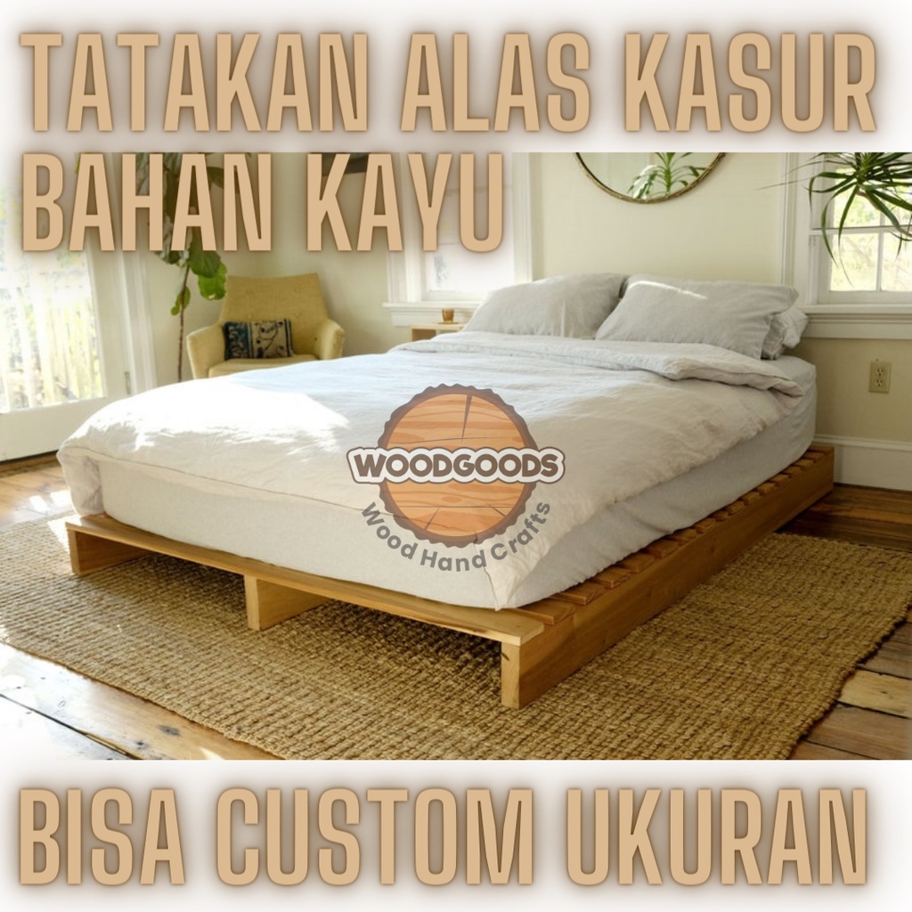Alas kasur terbuat dari kayu pelindung ranjang lantai kayu palet bawahan kasur