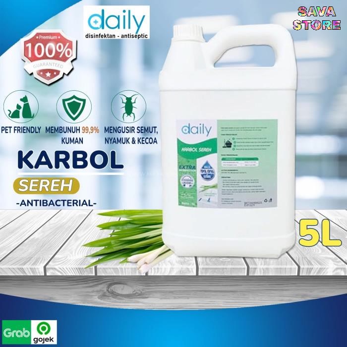 KARBOL PREMIUM 5 LITER DAILY CITRONELLA OIL EXTRA DISINFEKTAN 5 L