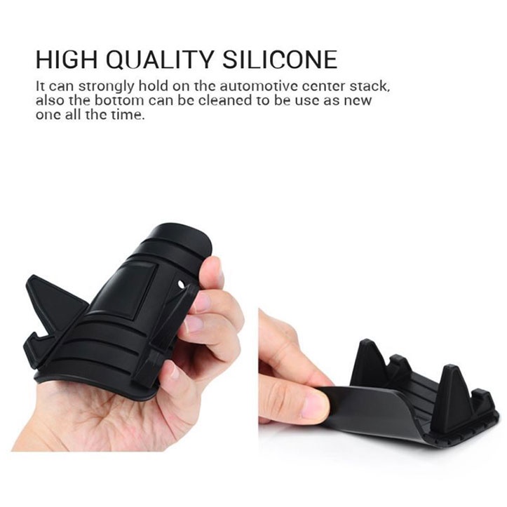 Holder Smartphone Anti Slip Stand Silicon - Black