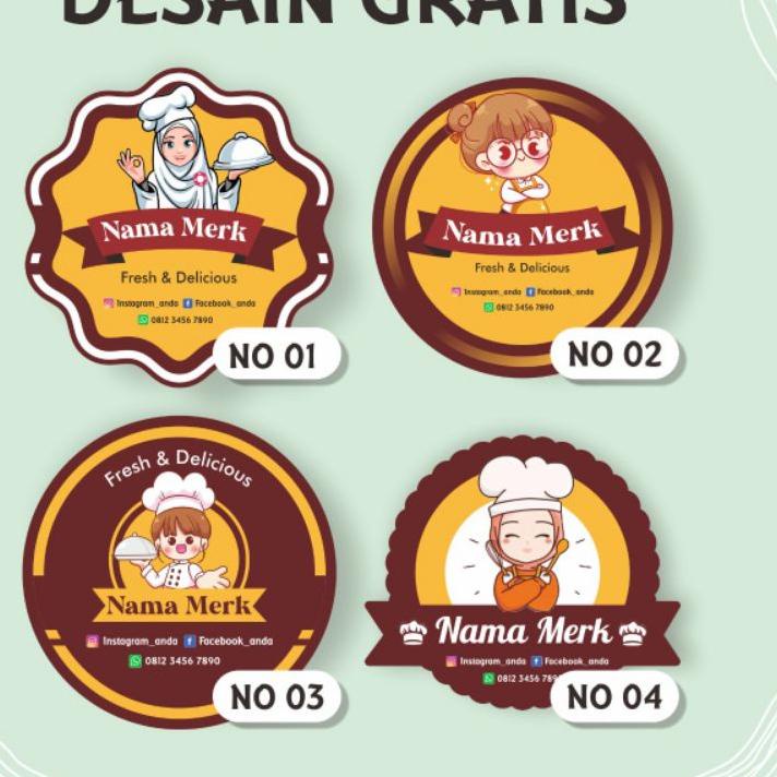 

Paling Popular RB9LT New stiker makanan/catering/kue/dessert kotak nasi ukuran 5cm Z54 Baru