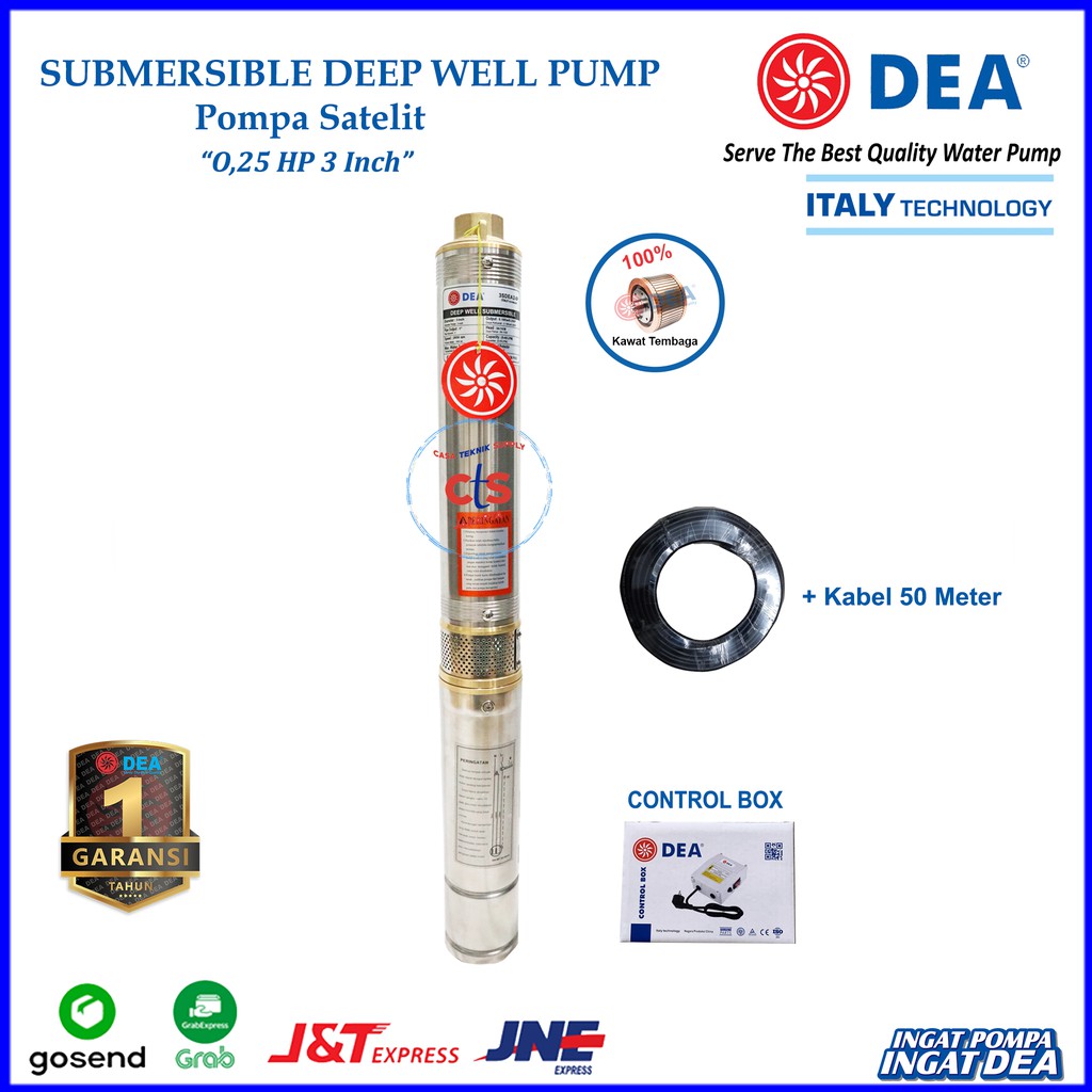Pompa Satelit DEA 0.25 HP 3 Inc (Submersible Pump) - Noril