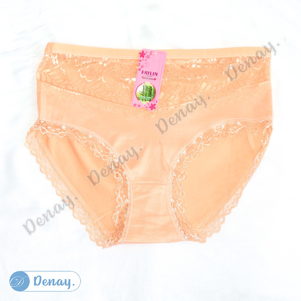Tokodenay - Celana Dalam Wanita - CD Faylin Renda Polos - Spandex Premium Quality - Isi 3 Pcs