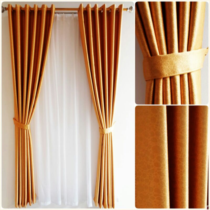 Gorden Kuning Gold Gorden Blackout Polos Import Gordeng Jendela Minimalis Gorden Polos Tebal Mewah M