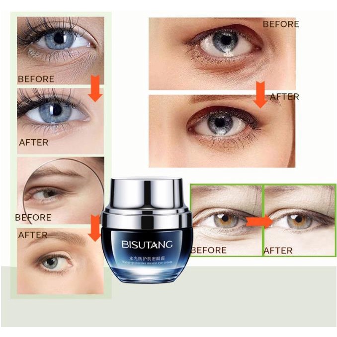 Eye cream Krim mata Cream mata panda Krim mata panda Dark circle eye cream Menyehatkan area mata Lembut dan halus Menyamarkan garis mata dan lingkaran hitam Meringankan kantung mata dan butiran lemak Kurangi efek cahaya biru