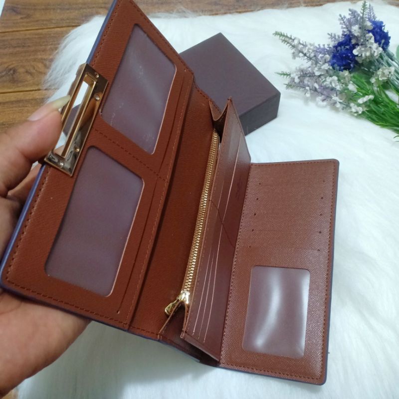 Dompet lv  Wanita Import Premium / Dompet Lipat Wanita Bahan Tebal Bisa COD