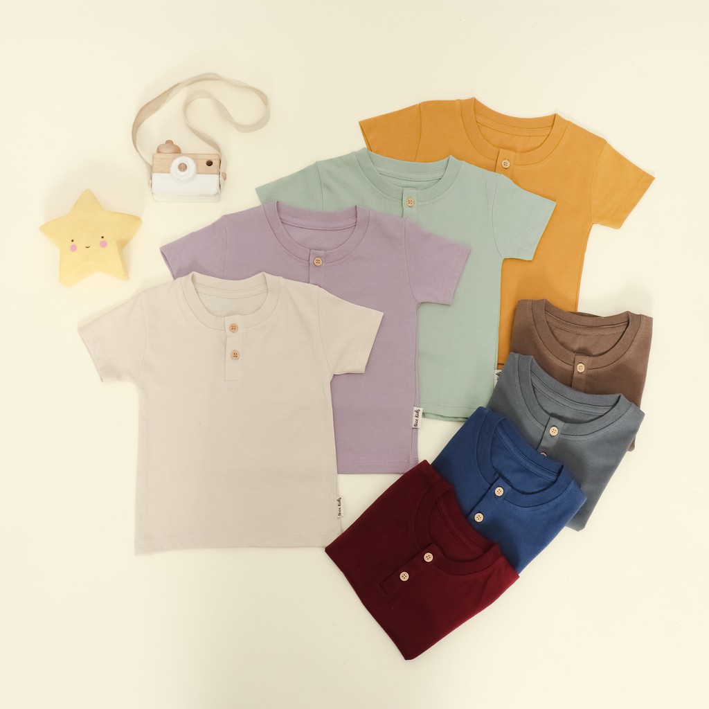 Nice Kids - Button T-Shirt Unisex (1-4 Tahun)