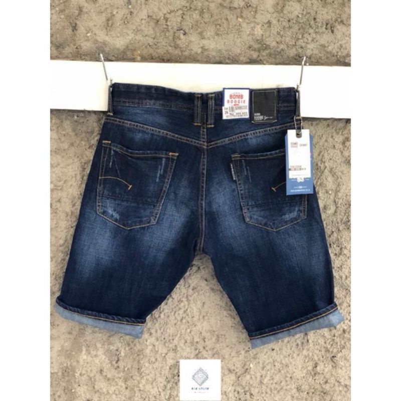 Celana Pendek Jeans Pria Casual Bomboogiee BM Original dan super premium Murah Meriah/ celana distro super premium pria