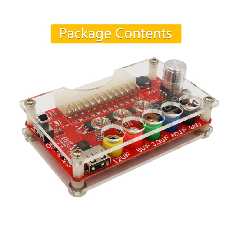 Btsg ATX Papan Breakout Power Supply 24pin Dan Akrilik Untuk Case Kit Untuk w/Adjustabl