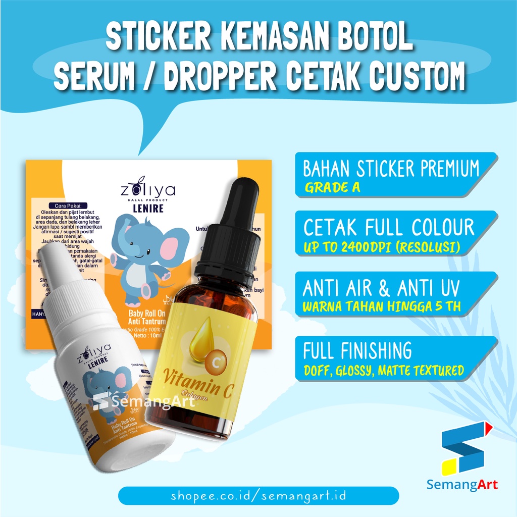 

Cetak Sticker Label Botol Serum / Dropper Anti Air & Anti UV