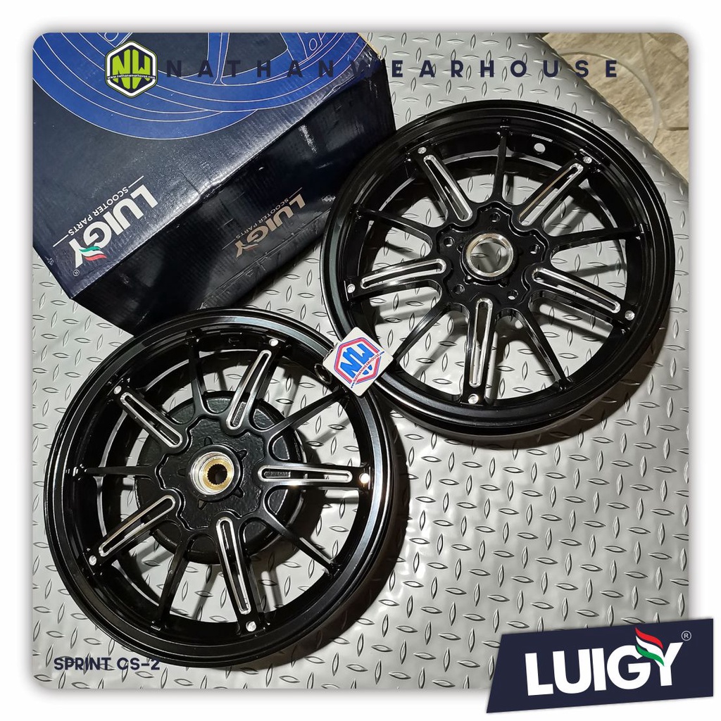 Velg LUIGY Model Marus Forged Vespa Sprint Primavera Black