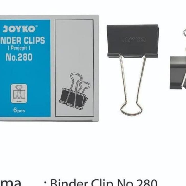 

✨MEGA ⚡ALE✨ Binder Clip no 280 1box isi 6pcs produck terbaik