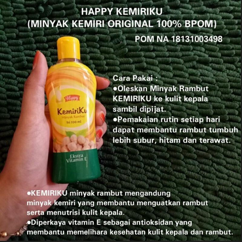 Minyak Rambut HAPPY KEMIRIKU 100ml Perawatan Rambut