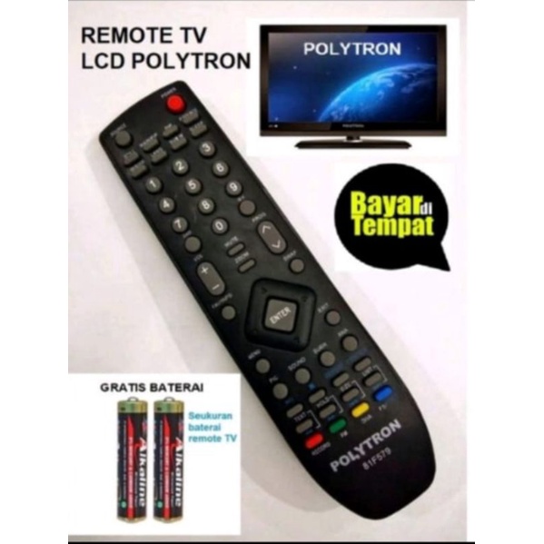 REMOT TV LCD POLYTRON 100 % ASLI.