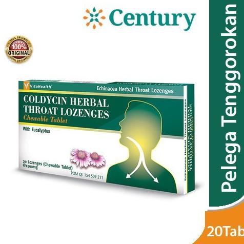 VitaHealth Coldycin Herbal Throat Lozenges 20 Tablet/Tablet hisap