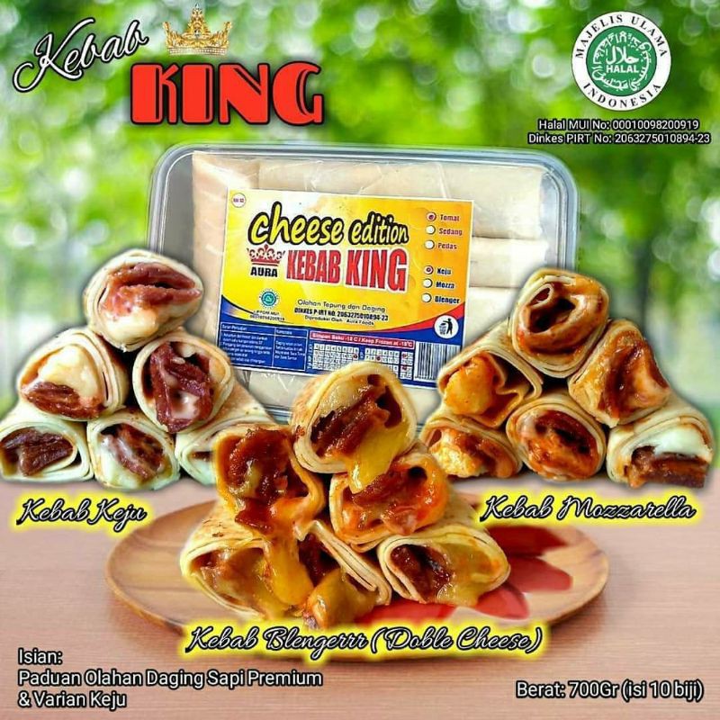 

[TERLARIS] KEBAB KING FULL DAGING100% HALAL DAN LEZAT MAKANAN FROZEN FOOD