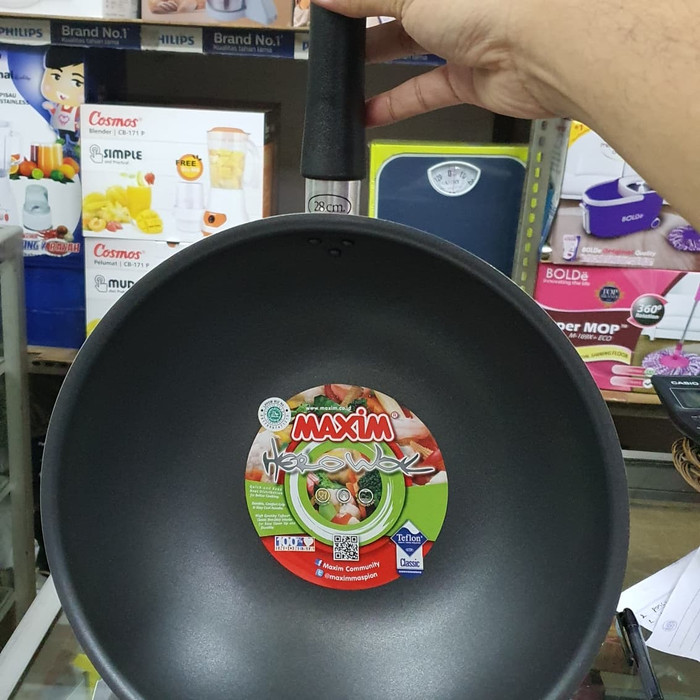 maxim hero wok 28cm wajan teflon