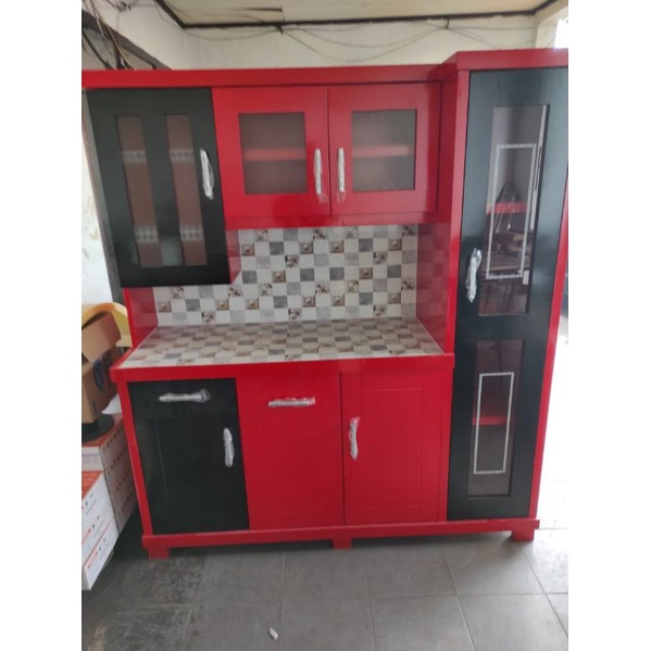 Lemari Sayur Dan Rak Piring 4 Pintu Model Kichen Set Gendong