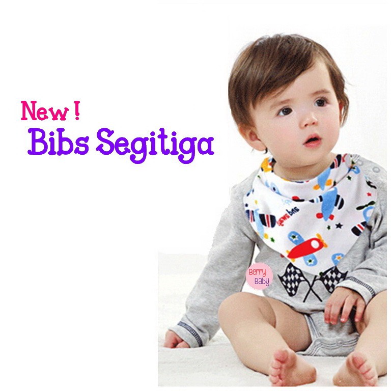 Berry Mart Slabber Bandana Katun Bib Celemek Makan Bayi 100% Katun Berry Mart