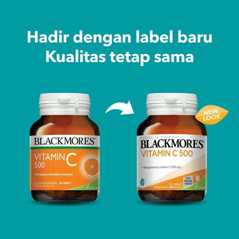 PERA438 VITAMIN TUBUH BLACKMORES VITAMIN C 500 MG isi 60 exp bln 3 2024