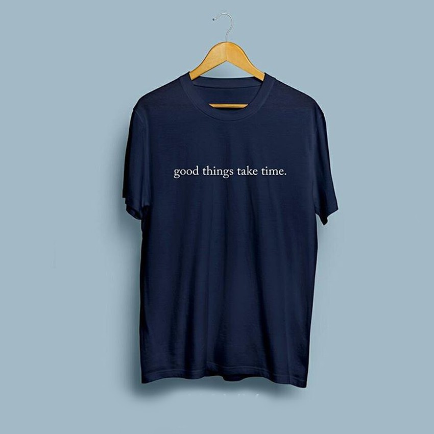 Brother Store Kaos Distro Kaos  good things take time White - Black Premium