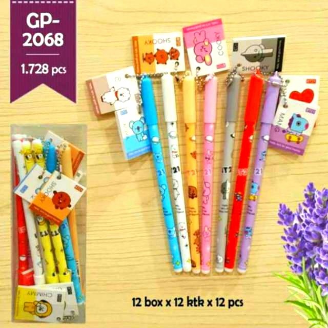 

Pulpen Gel BTS BT21 Gantungan Mini Notes 1pcs