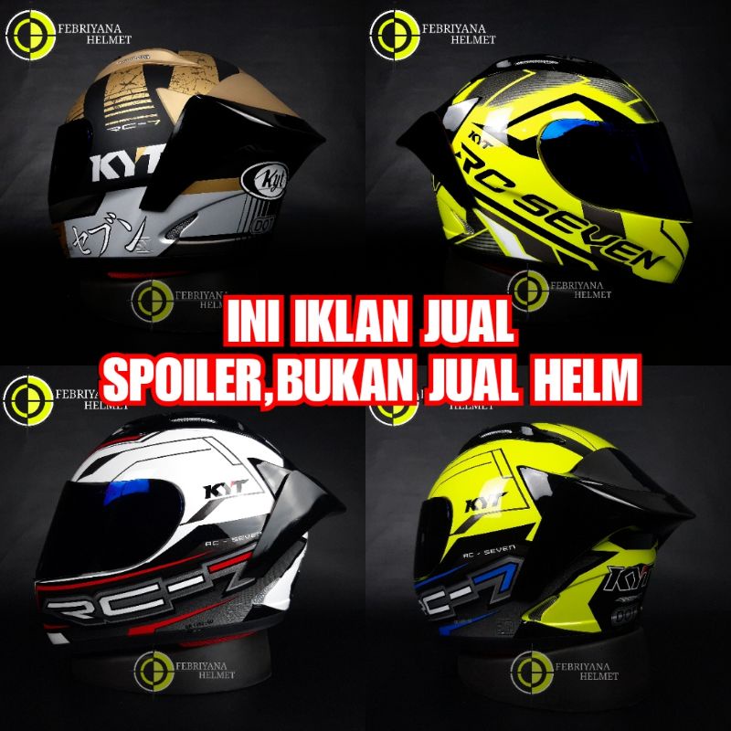 KYT RC7 SPOILER 3D | SPOILER 3D UNTUK HELM KYT RC7