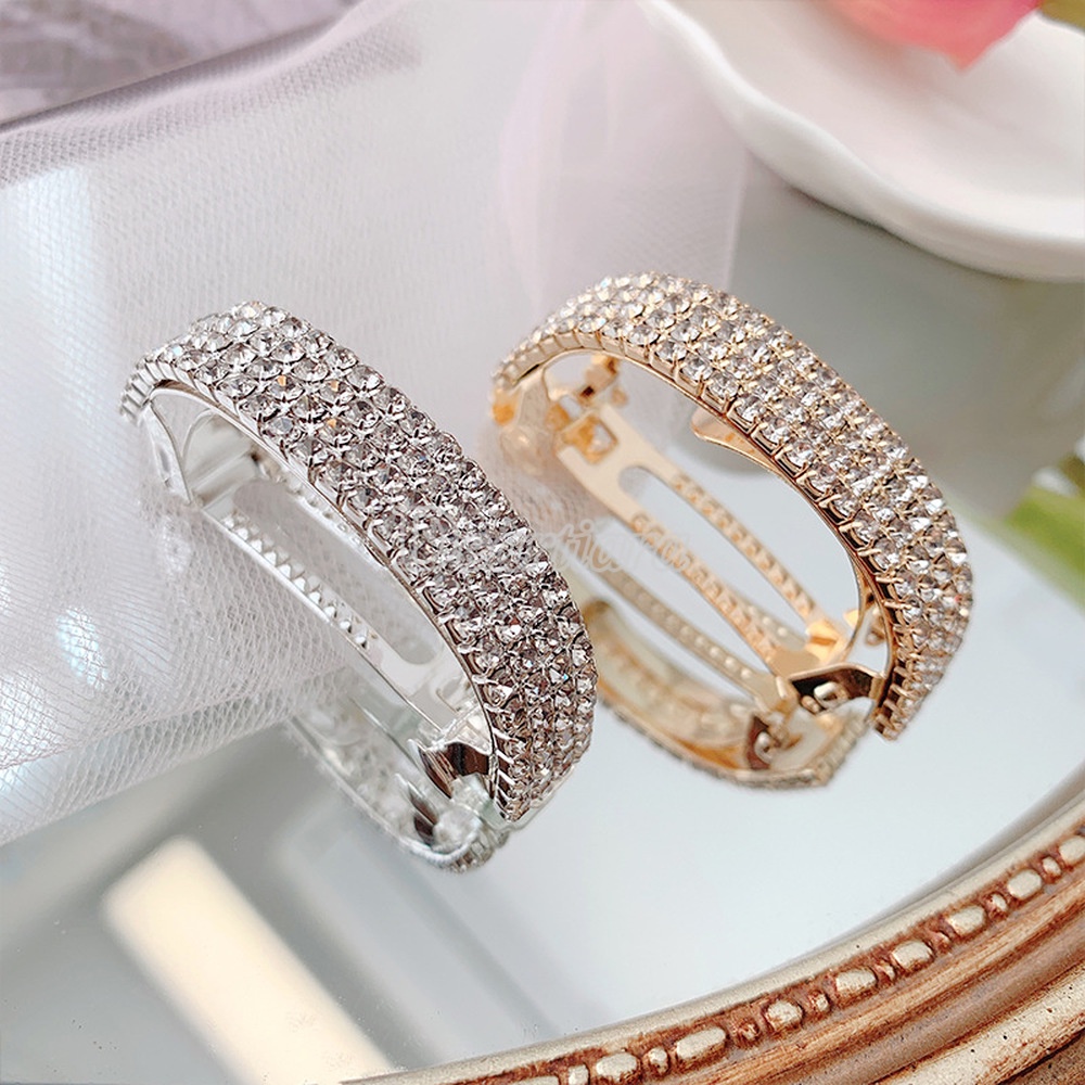 Exquisite Diamond-studded Hairpin Back Head Temperament Clip All-match Ponytail Buckle New Pan Hair Headdress Women