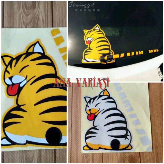 

Stiker kucing garfield revlector gliter stiker cutting garfield