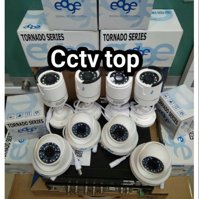 Paket cctv edge 8 ch full hd 1080P 2mp komplit tinggal pasang