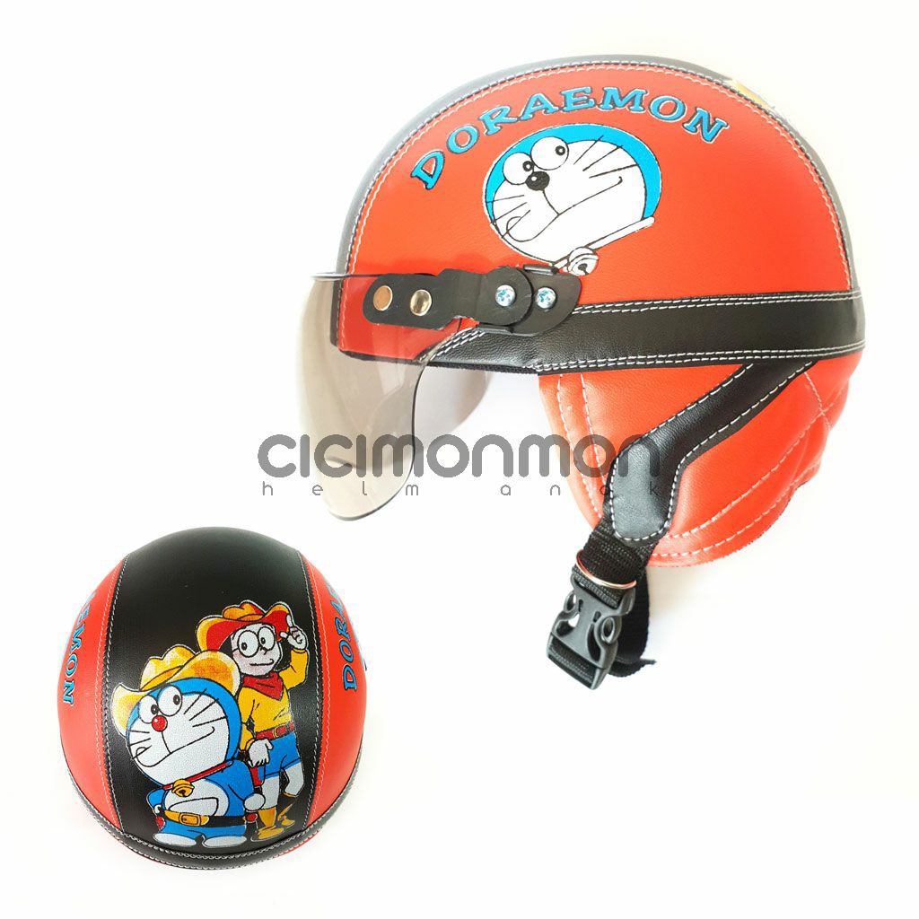 Helm Anak Retro Karakter Doraemon