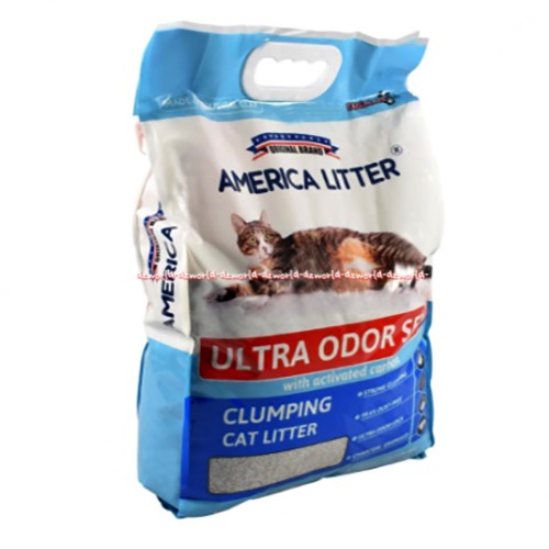 Americalitter Ultra Odor Seal Clumping Cat Litter 10L America Litter Pasir Kucing Untuk Bau Menyengat Muda Mengumpal 10 Litter
