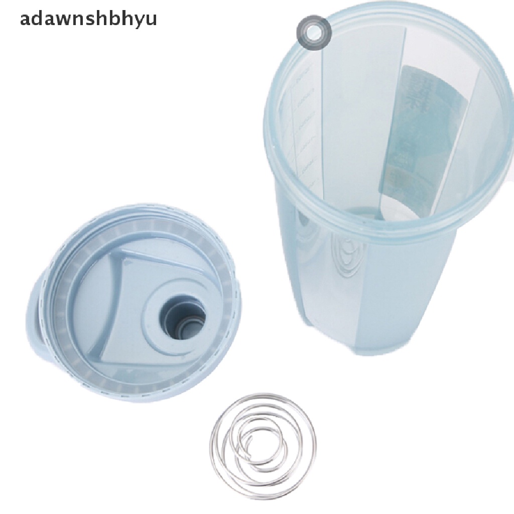 Adawnshbhyu 1pc Botol shaker protein Dengan Bola Campur fitness gym water bottle fitness mixer