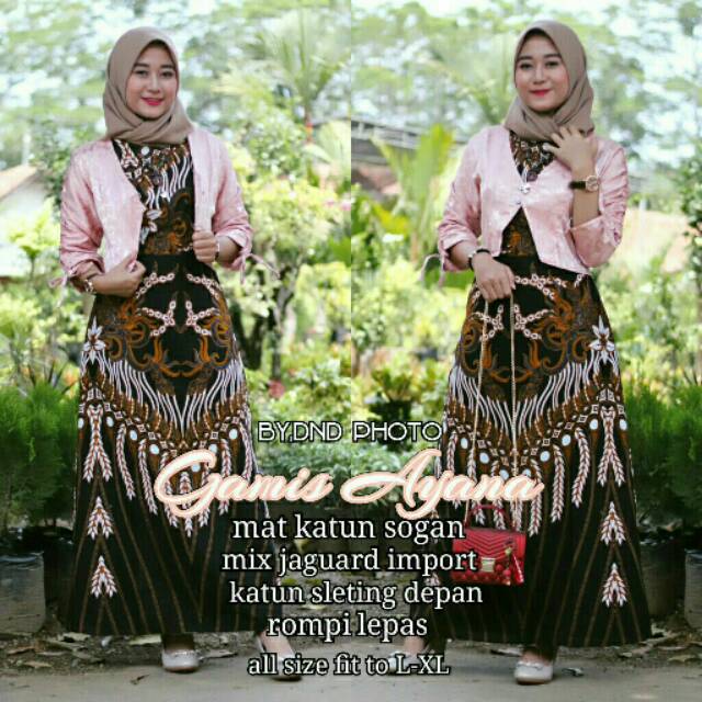 Jual Batik Pekalongan Gamis Batik Ayana Dnd Shopee Indonesia