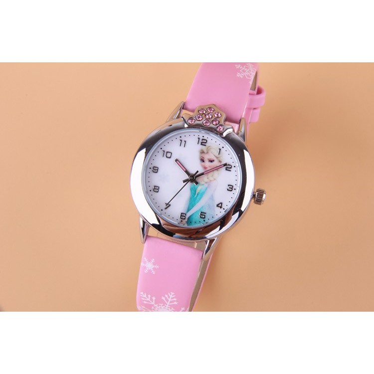 Jam Tangan Anak Perempuan Princess Elsa Anna Frozen - OMWS3SPN Pink