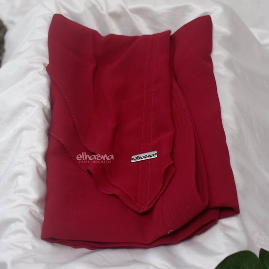 Hijab Instan XL Jumbo Hijab Ceruty 2 Layer Jilbab Instan  By Elhasna-MARUN